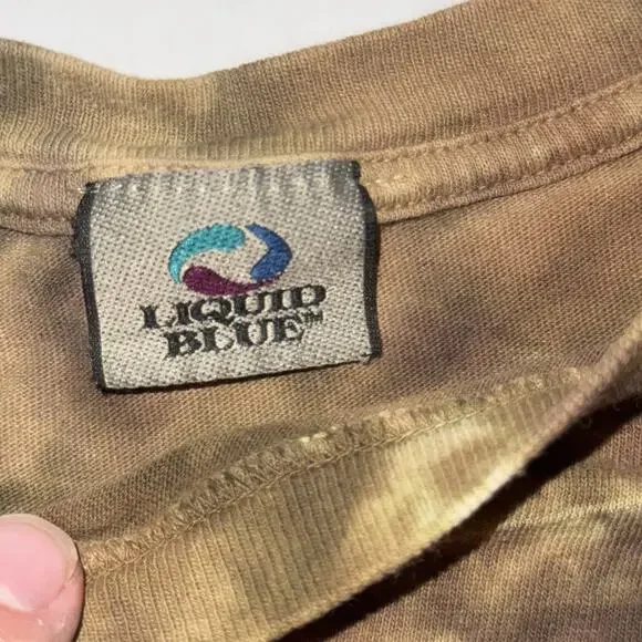 Liquid Blue T Shirt Mens Size L Multicolor Jimi Hendrix Tie Dye Y2K Rock Band - Picture 3 of 6